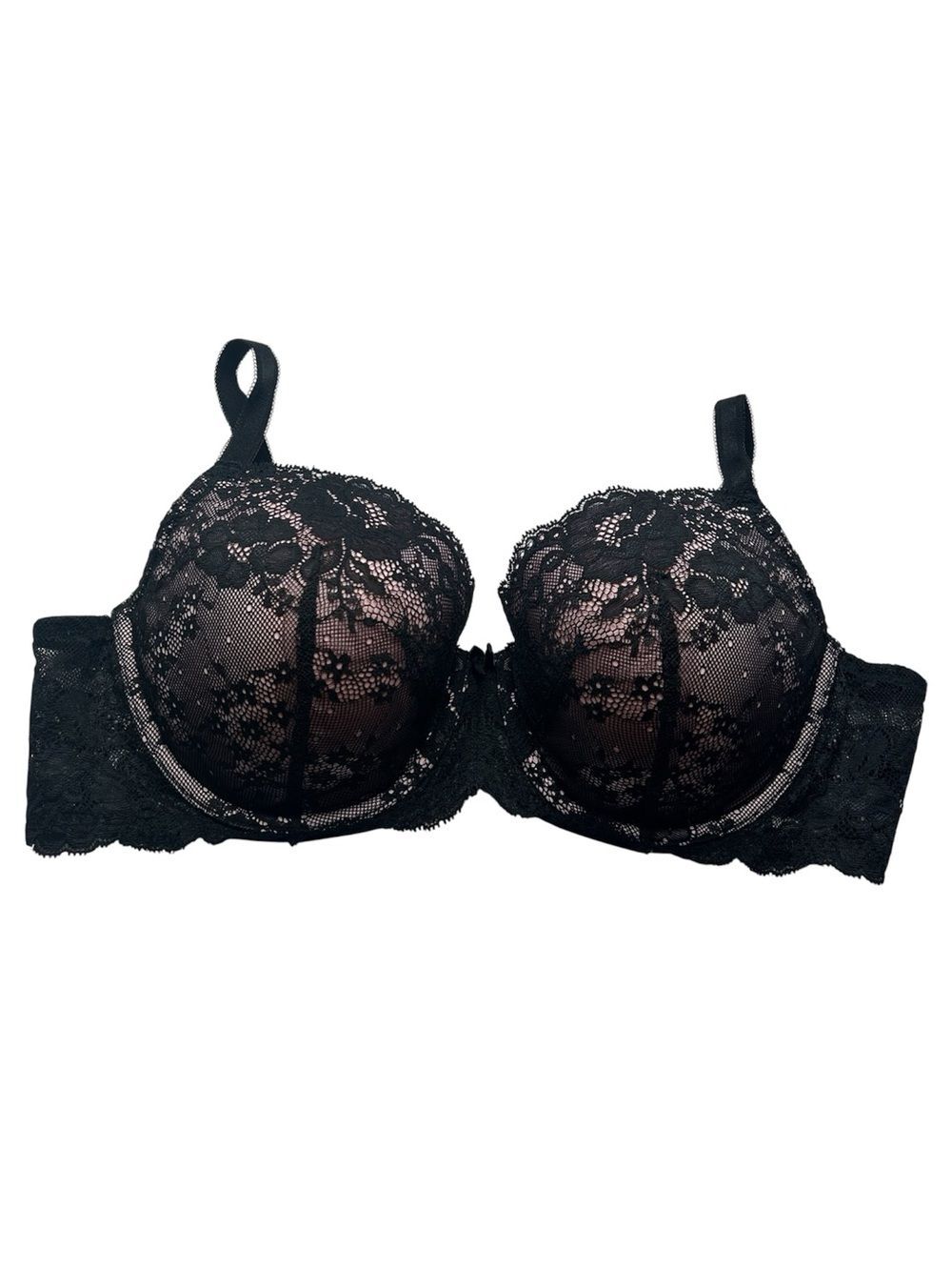 Victoria’s Secret Black Lace lined Demi Bra 38C- Women Intimates
